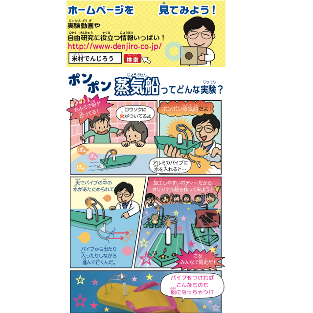 米村でんじろうサイエンスキット ポンポン蒸気船
