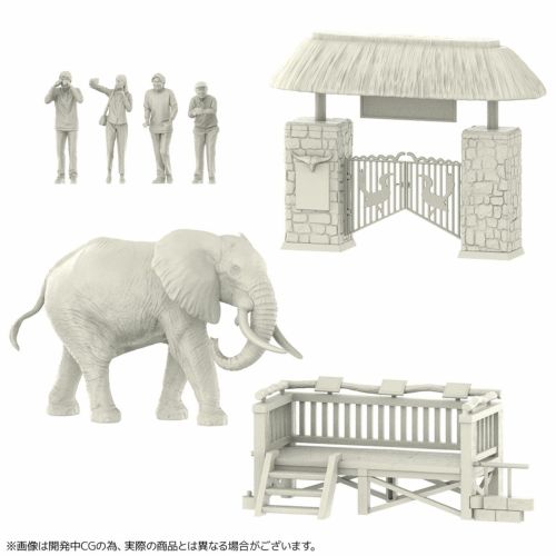 The African elephant joins the 1/35 scale animal plasticine kei!
